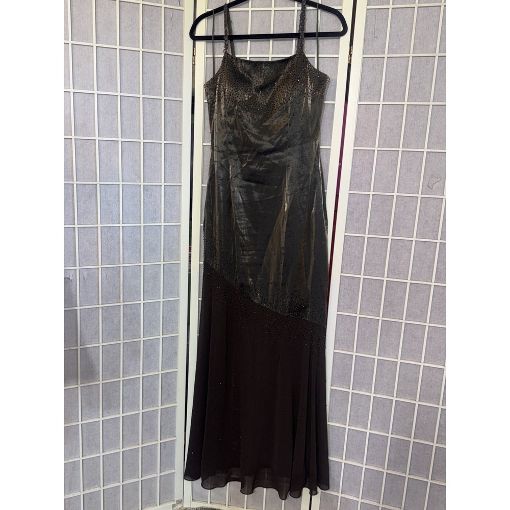 Vintage Cache Beaded Whimsigoth Fairycore Fairy Gown Cocktail Y2K Maxi Dress 6